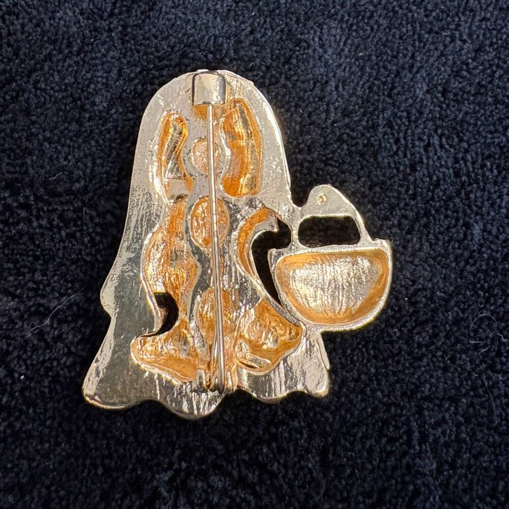 Enamel Ghost Brooch Halloween Pin - Picture 4 of 5
